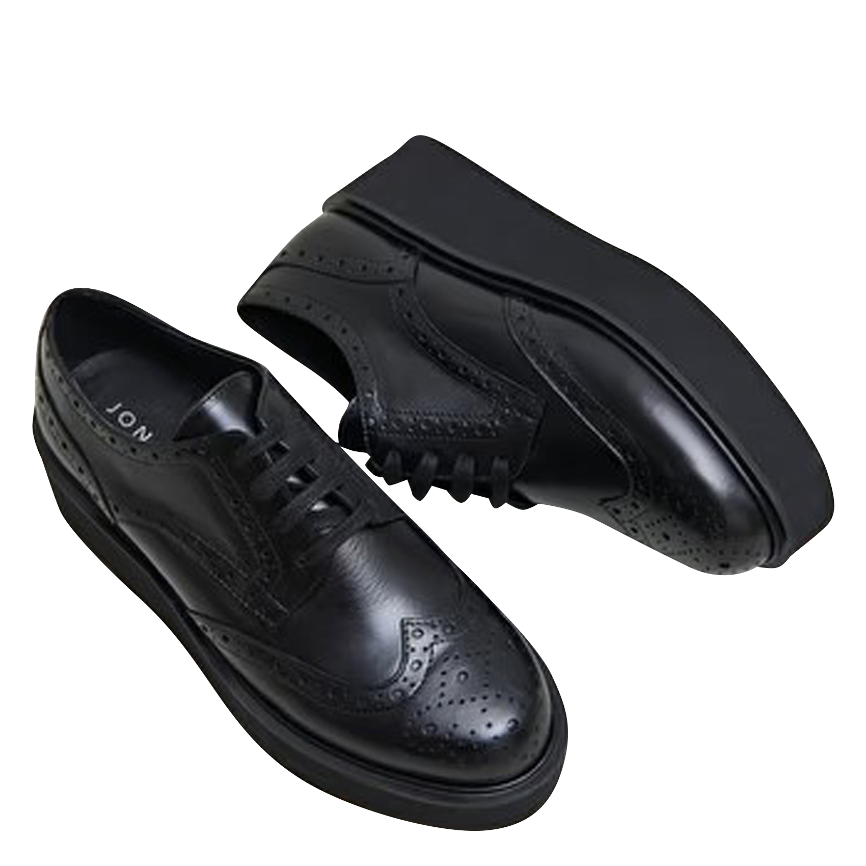 ADRIELLE - Derbies en cuir| Noir