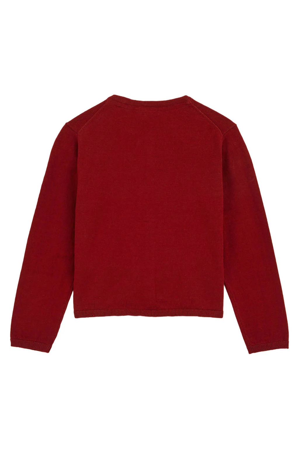 WE Fashion vest fijn gebreid donkerrood