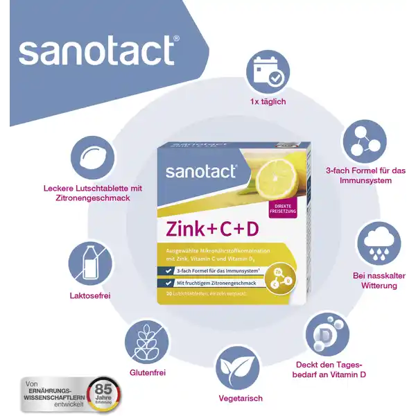 Zink + C + D Lutschtabletten