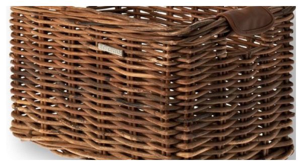 BASIL Panier À Vélo En Rotin Dorset M 27 X 39 X 21 Cm - Natural Brown