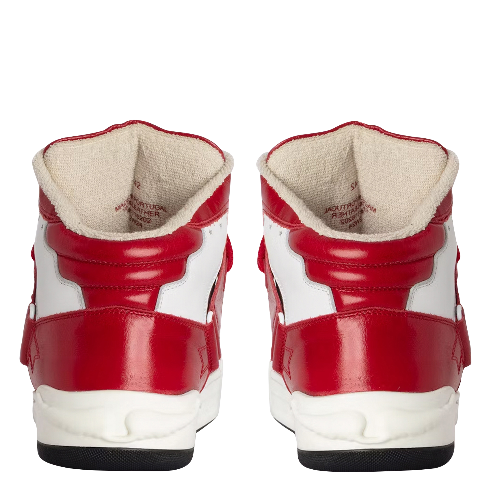 HIGH WINGS - Baskets montantes en cuir | Rouge