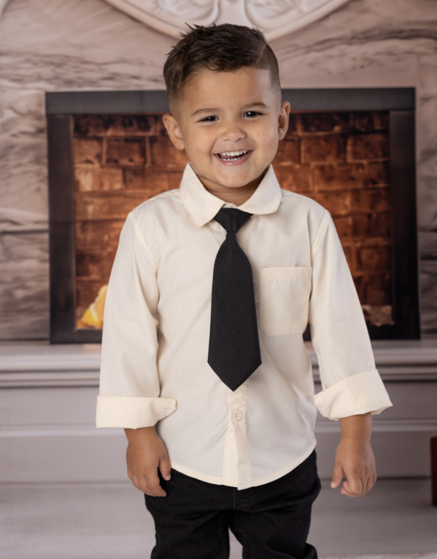 Little boys blouse - beige (excl stropdas)