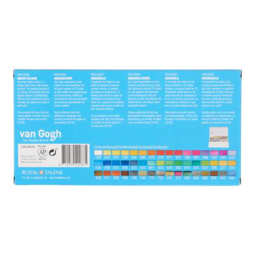 Van Gogh Aquarellkasten mit 48 halben Näpfchen