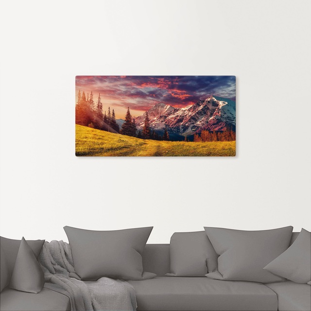 Artland Leinwandbild »Alpines Hochland« Berge & Alpenbilder 1 Stk. tlg. als Alubild, Outdoorbild, Leinwandbild in verschied. Grössen