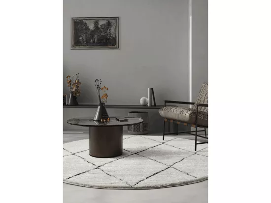 Tapis berbère shaggy - MARRAKECH 260 Noir 160*160