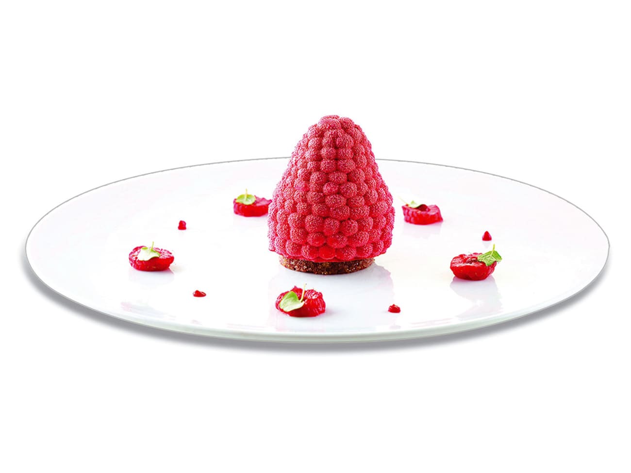 Moule silicone 3D - 5 framboises - 40 x 10 cm - Silikomart