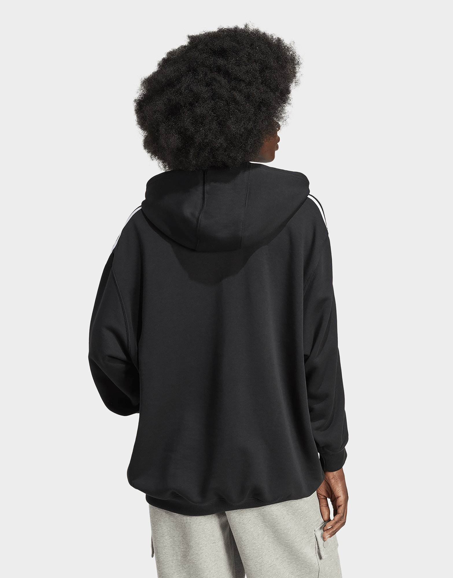 adidas Originals Sweat-shirt à capuche oversize Adicolor 3 bandes