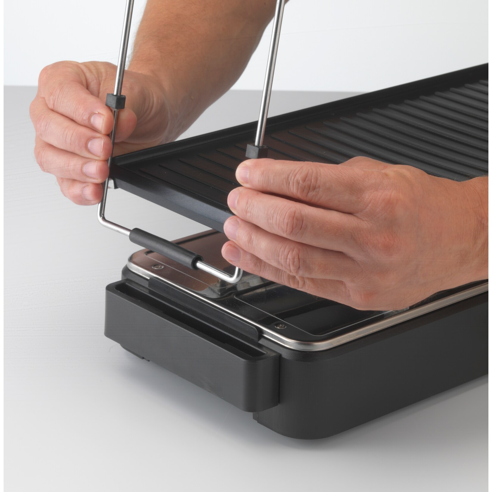 Trebs 15100 - Raclette für 8 Personen mit integriertem Dunstabzug - Steinplatte + Grillplatte