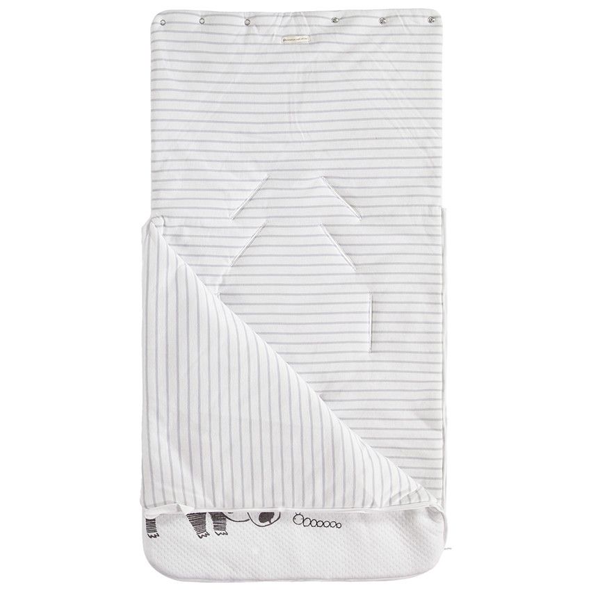 Nid d'ange en coton fantaisie print Ours - Gris clair