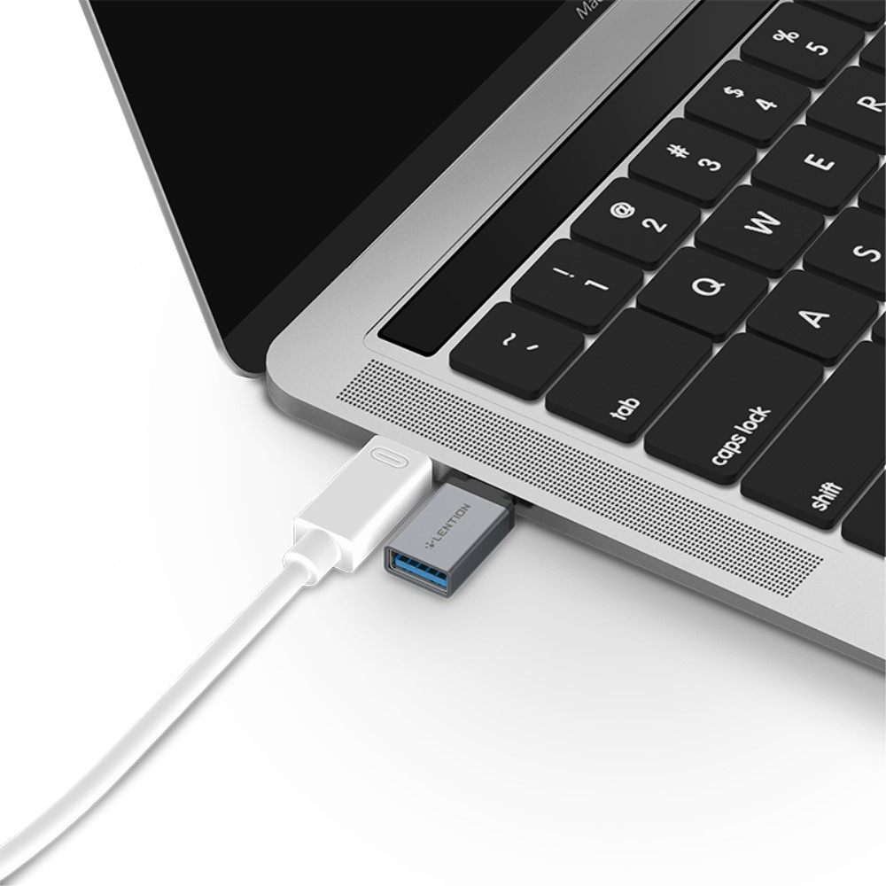 Aluminium USB 3.0 auf USB C Adapter - Dunkelgrau (Space Grau)
