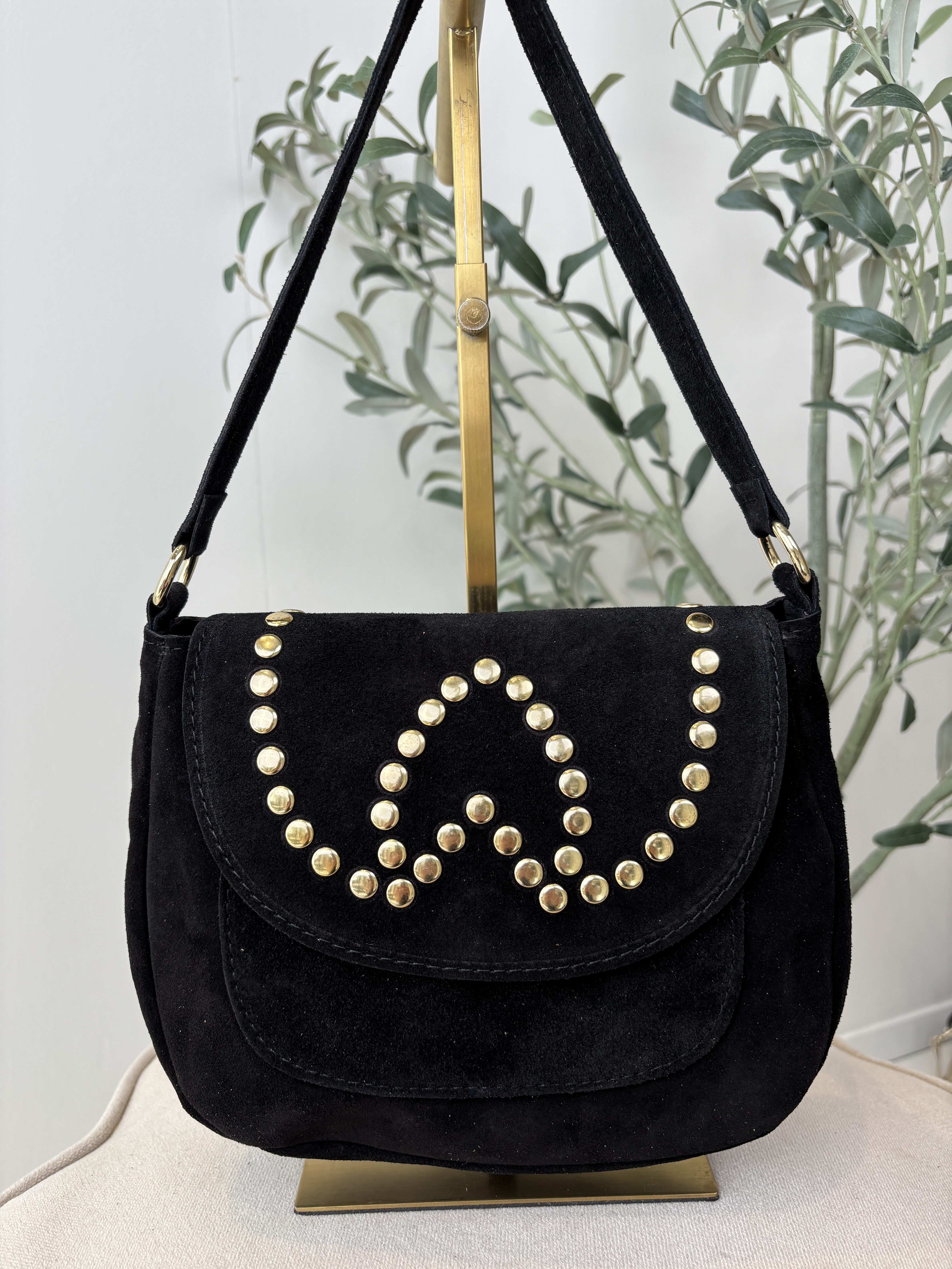Winona Bag - Suede Zwart