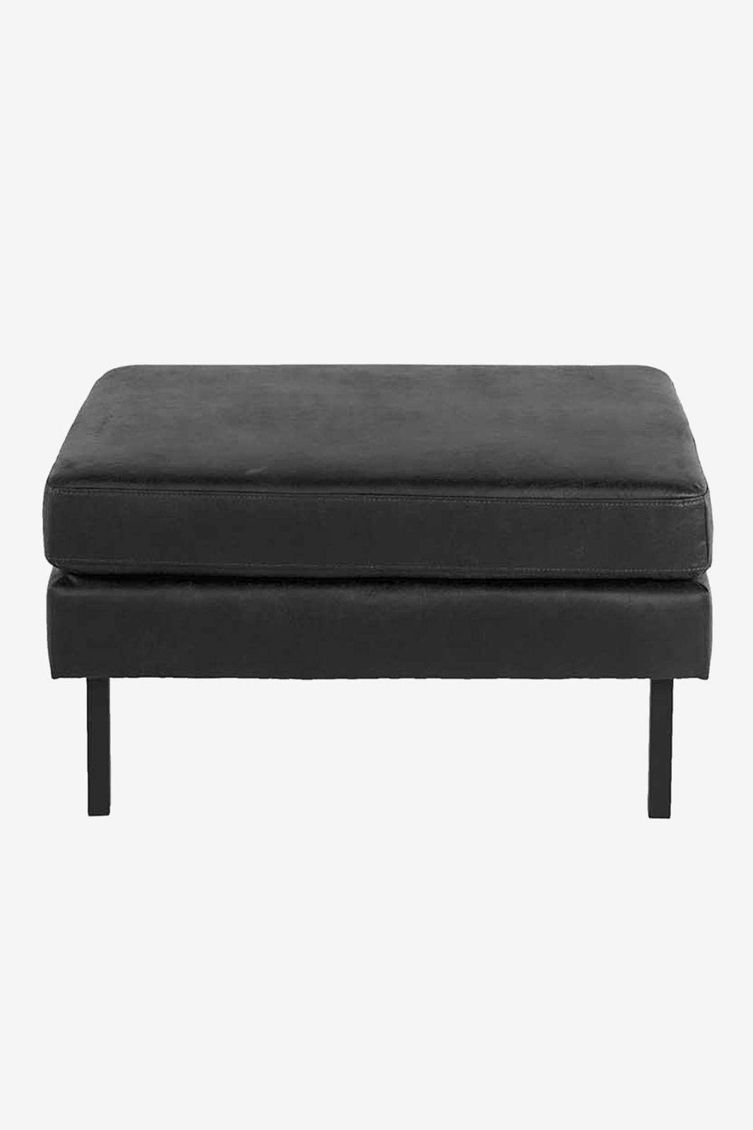 Amsterdam leer clean hocker zwart