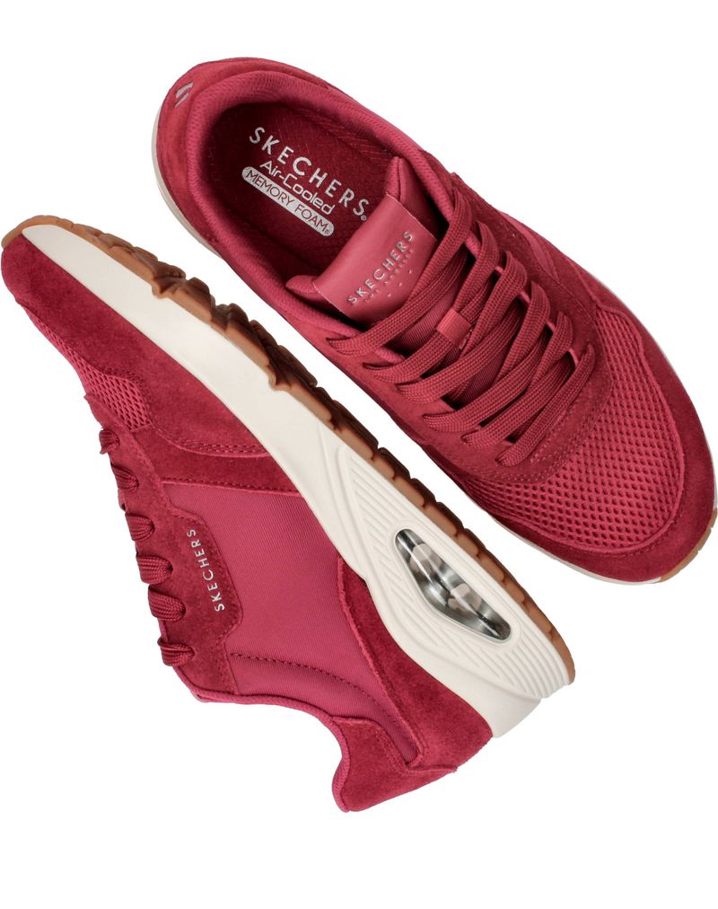 Skechers Uno Vintage Air Sneakers Rood Heren