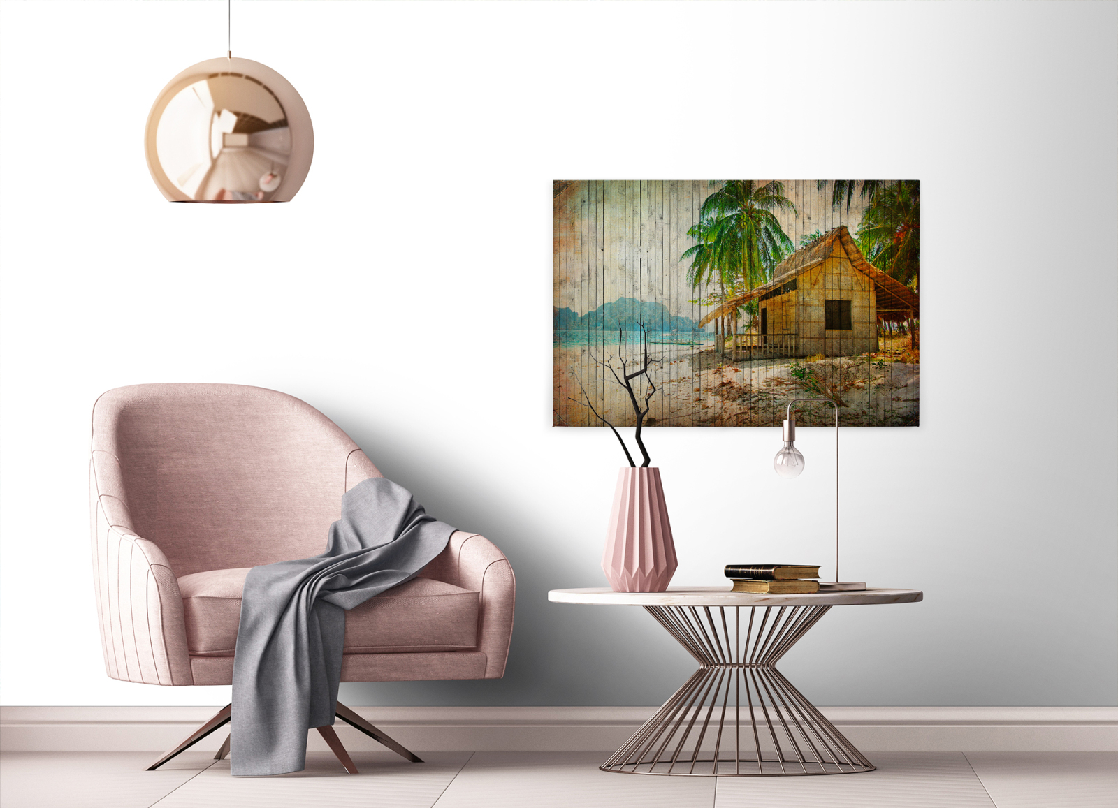 Leinwandbild TAHITI - braun-beige - 90x60 cm