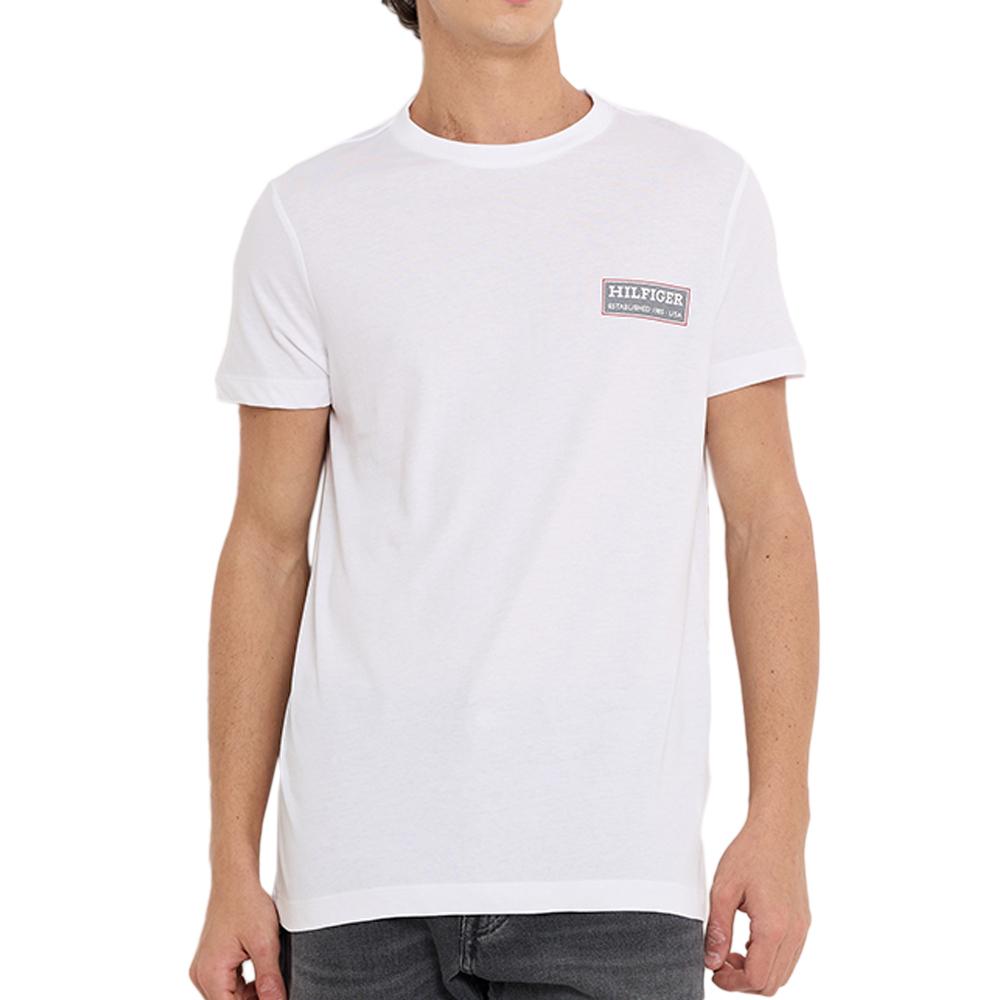 Tommy Hilfiger T-shirt Blanc Homme Tommy Hilfiger Printed