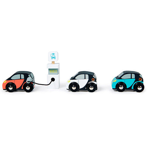 Tender leaf toys elektrische auto's met laadpaal
