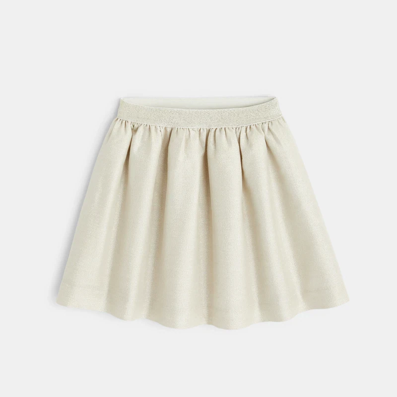 Jupe brillante beige bébé fille Beige