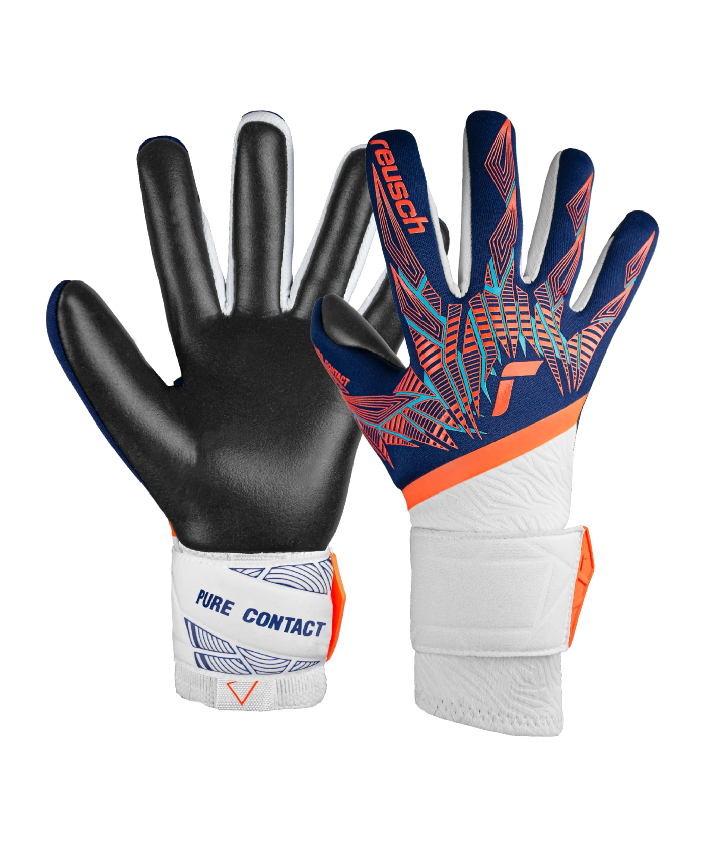 Reusch Pure Contact Gold TW-Handschuhe Night Spark 2024 Blau Orange Schwarz F4848