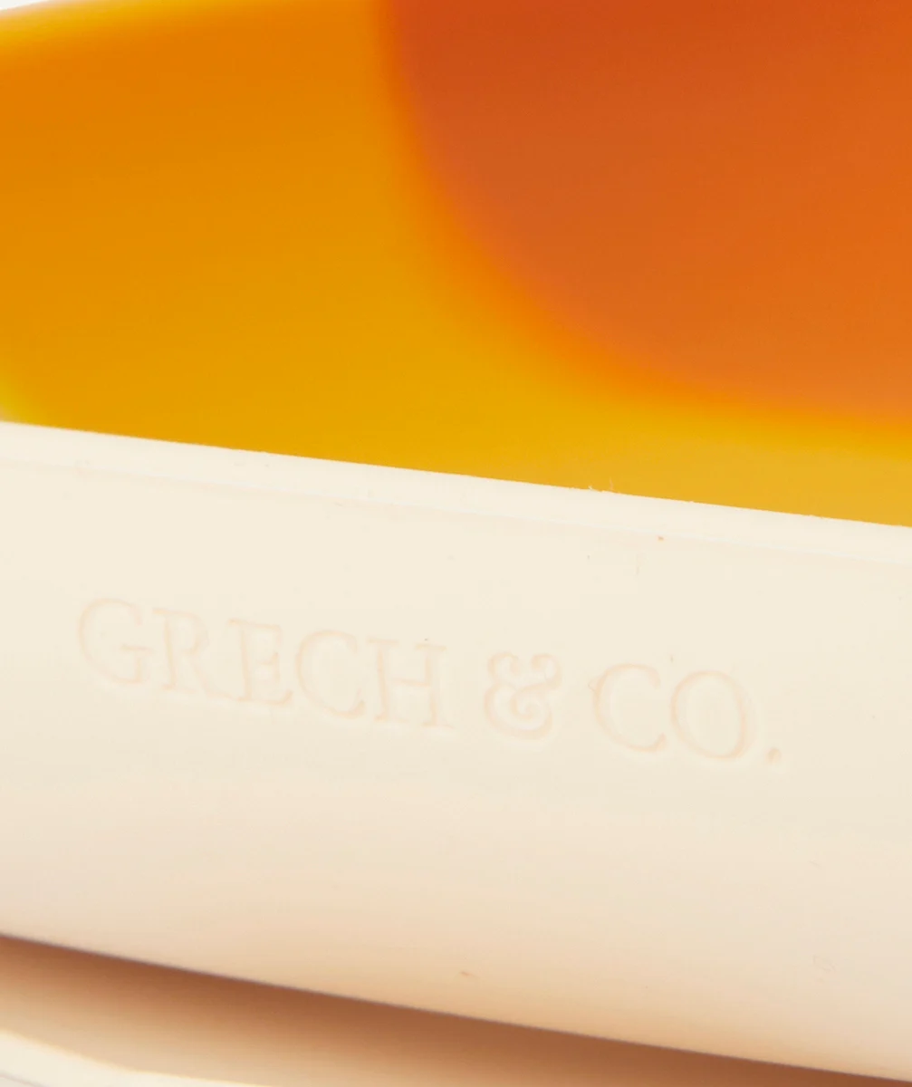 GRECH & CO.ASSIETTE ORANGE ENFANT EN SILICONE