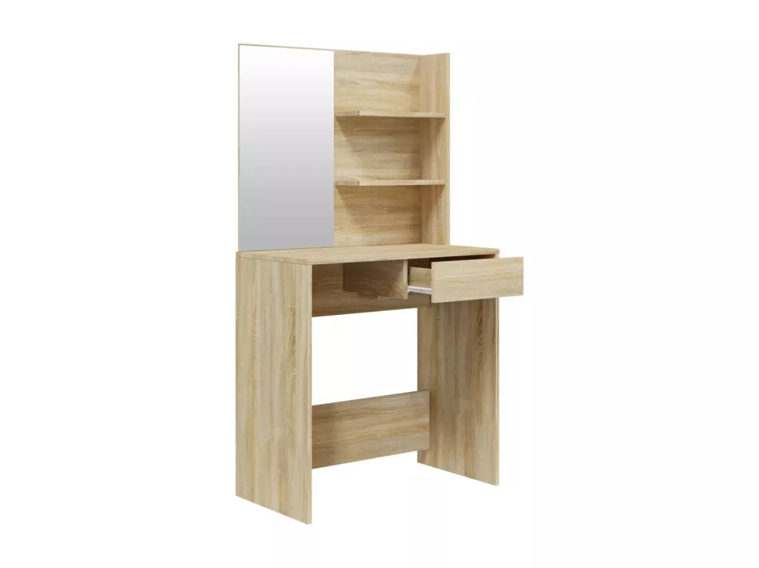 Coiffeuse avec miroir Chêne sonoma 74,5x40x141 cm