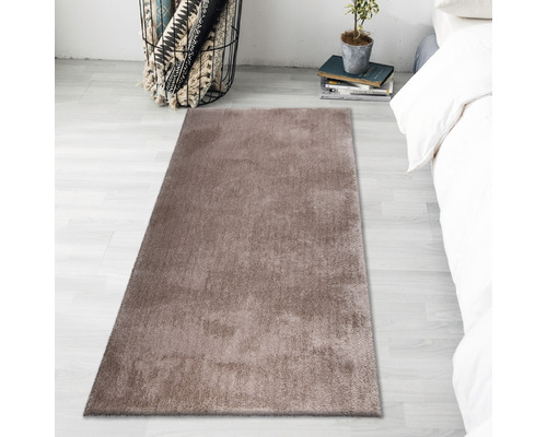 Vloerkleed Shaggy Wellness taupe 80x150 cm