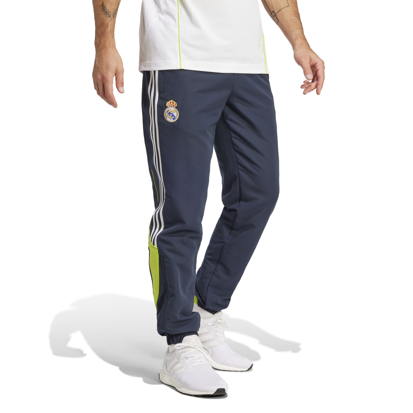 adidas Real Madrid Urban Purist Trainingspak Full-Zip 2024-2025 Donkerblauw Wit Lichtgroen