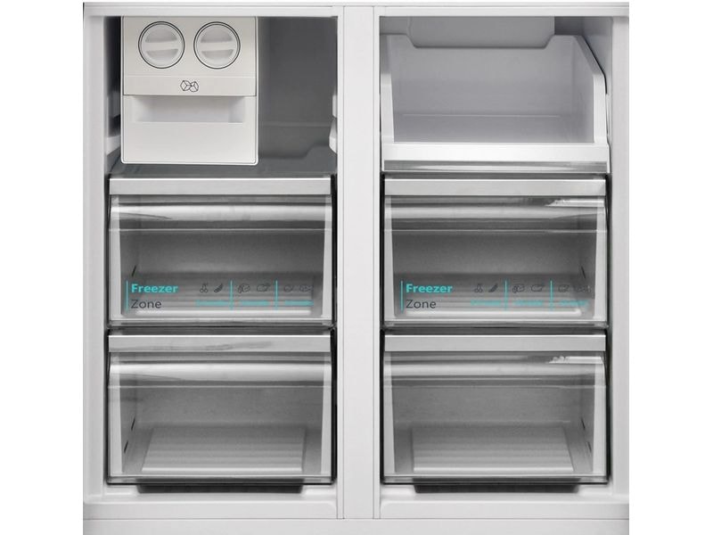 Sharp Foodcenter SJ-NFA35IHDPD Edelstahl Side by Side Kühl- und Gefrierteil