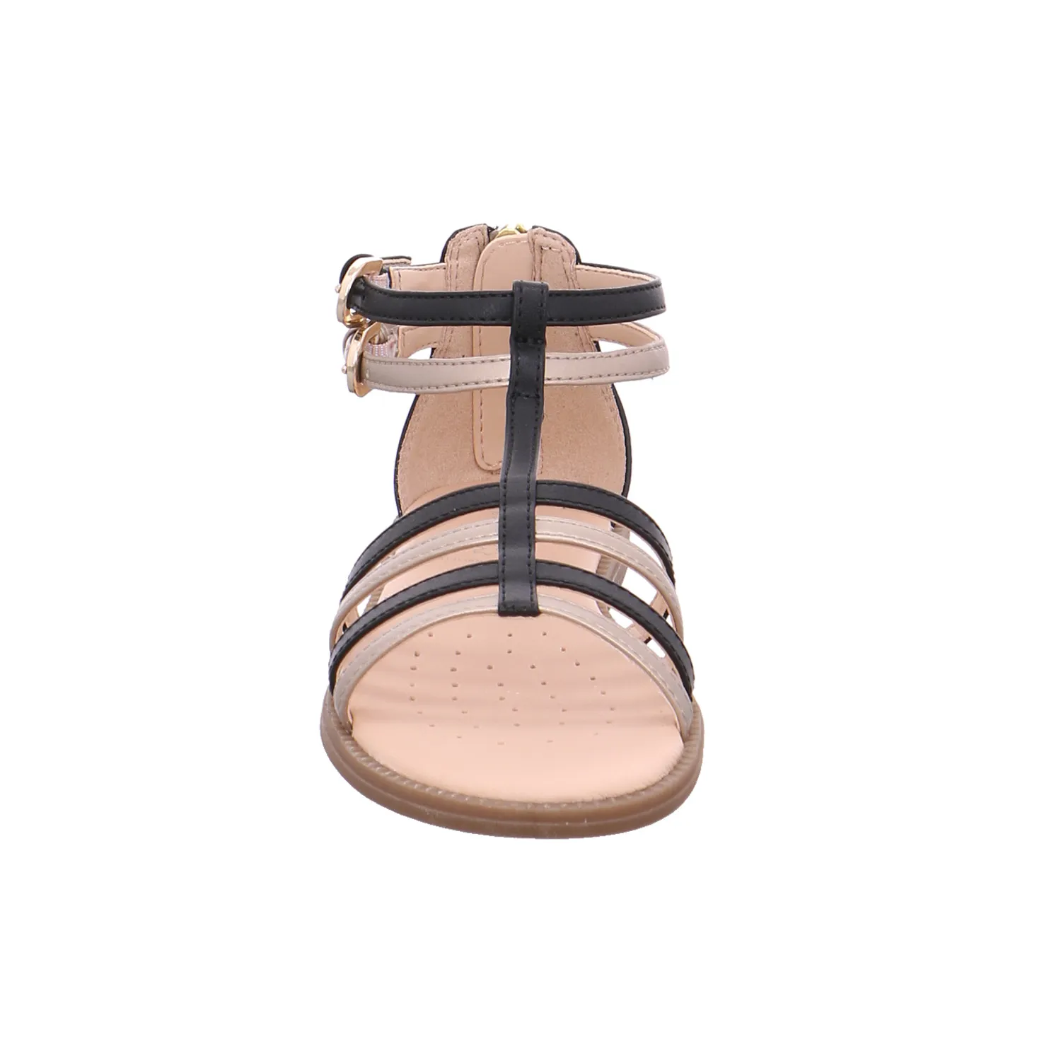 GEOX Mädchen-Sandale Schwarz Leder  Sommerschuh