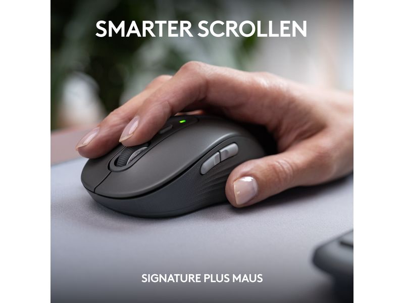 Logitech Tastatur-Maus-Set MK950 Signature Slim Combo Kabelloses Tastatur-Maus-Set mit geräuscharmen Tasten