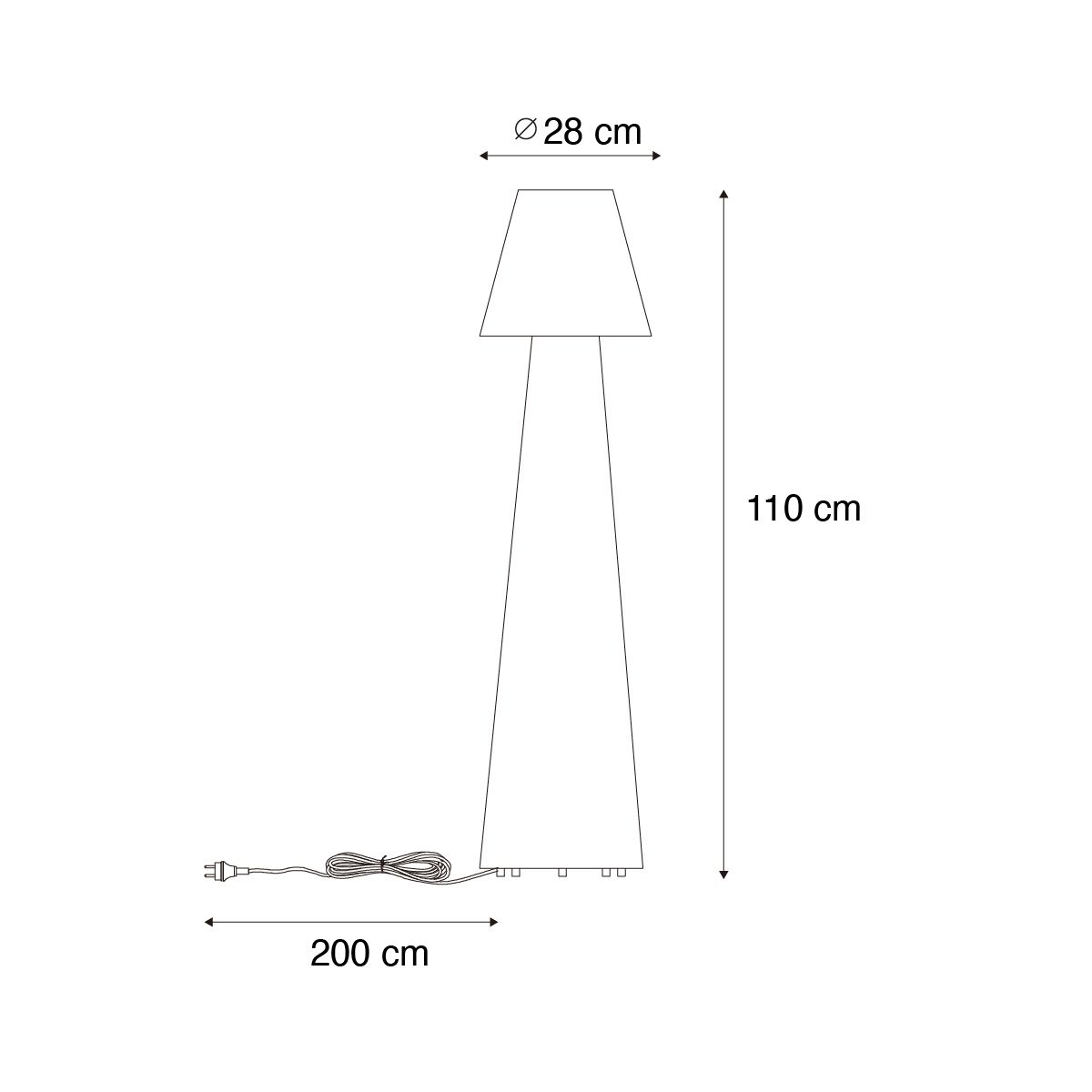 Design buiten vloerlamp mushroom wit IP44 - Katrijn
