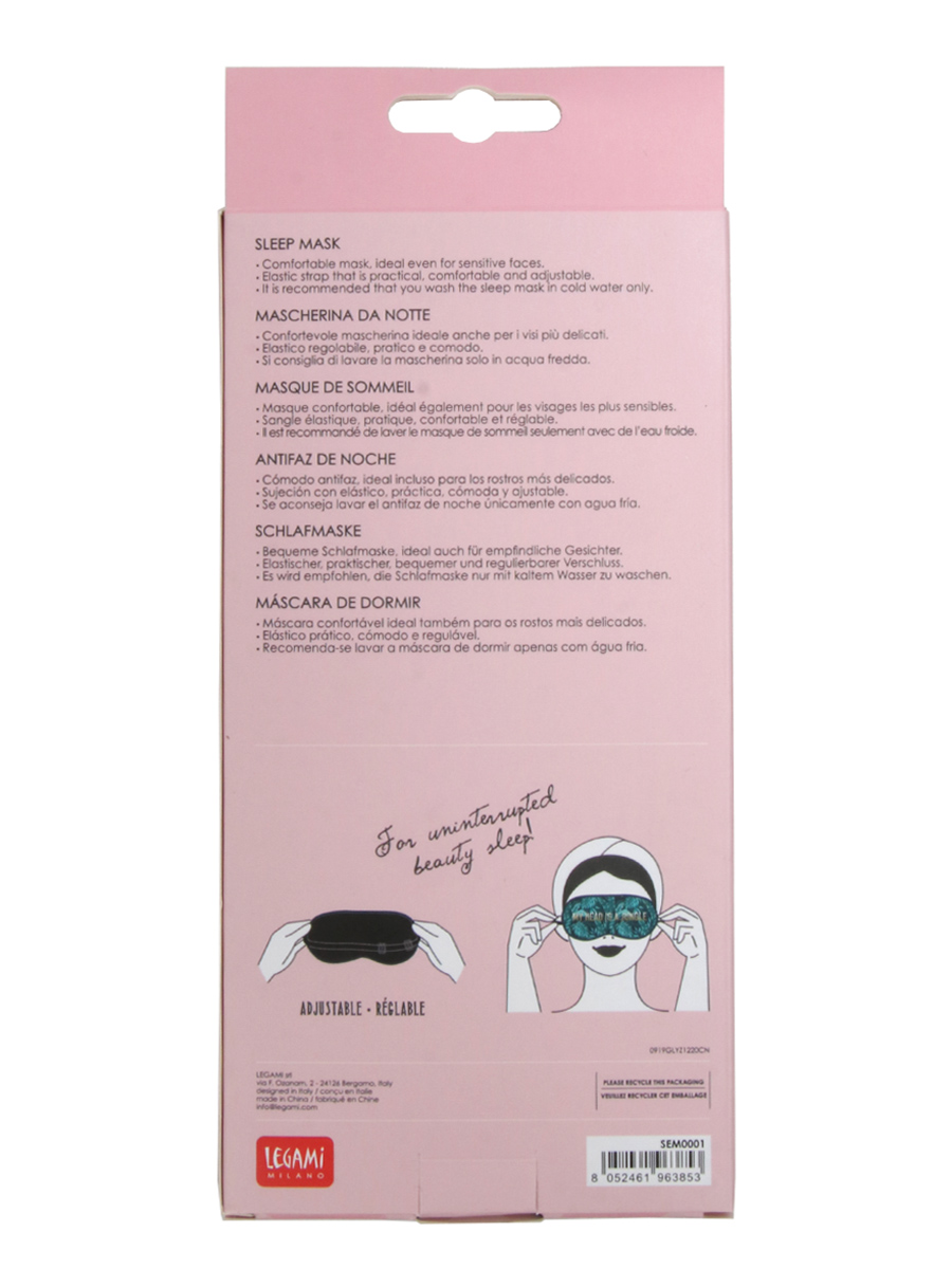 Masque de voyage Legami Jungle