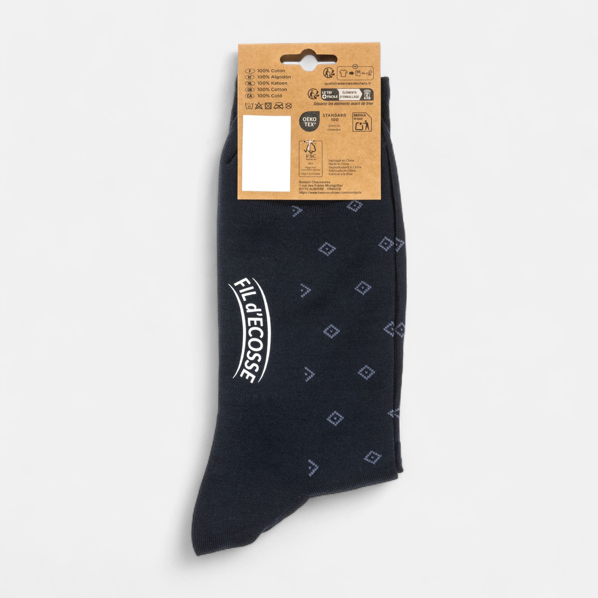 Chaussettes Homme bleu marine