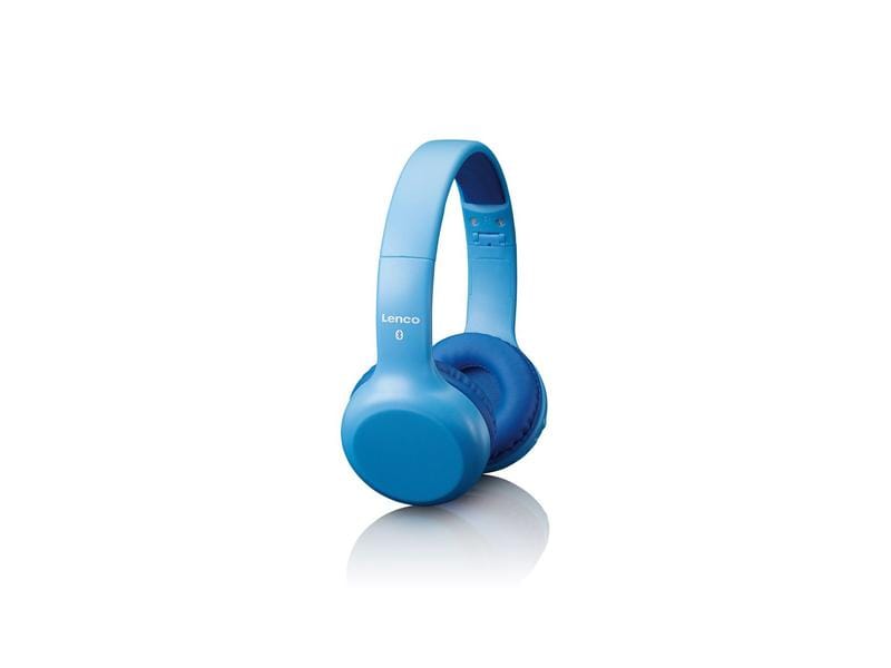 Lenco Wireless On-Ear-Kopfhörer HPB-110 Blau Faltbarer Kinderkopfhörer mit Bluetooth und Dezibel Beschränkung