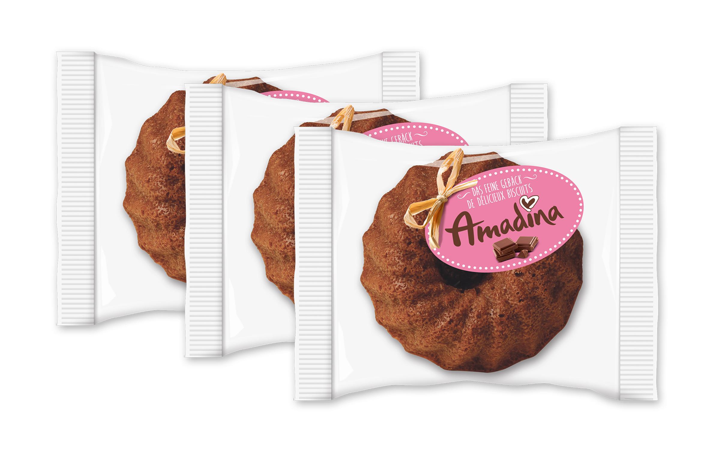 Amadina Gugelhöpfli au Chocolat 3 x 45 gMini Kuchen mit Schokolade