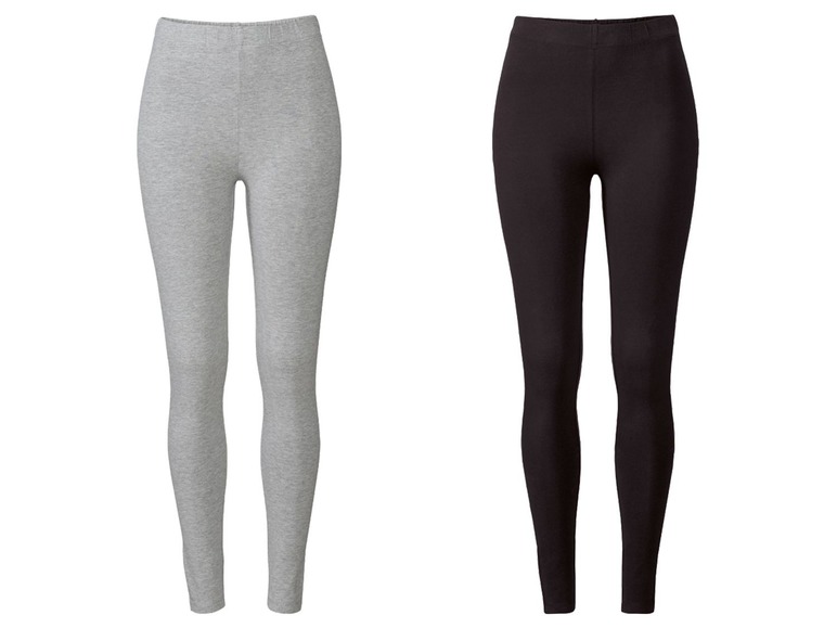 Set van 2 leggings voor dames, biokatoen