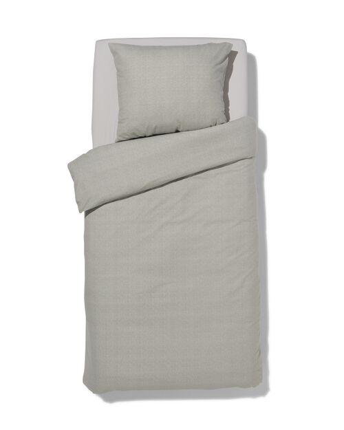housse de couette flanelle 140x200/220 gris chiné