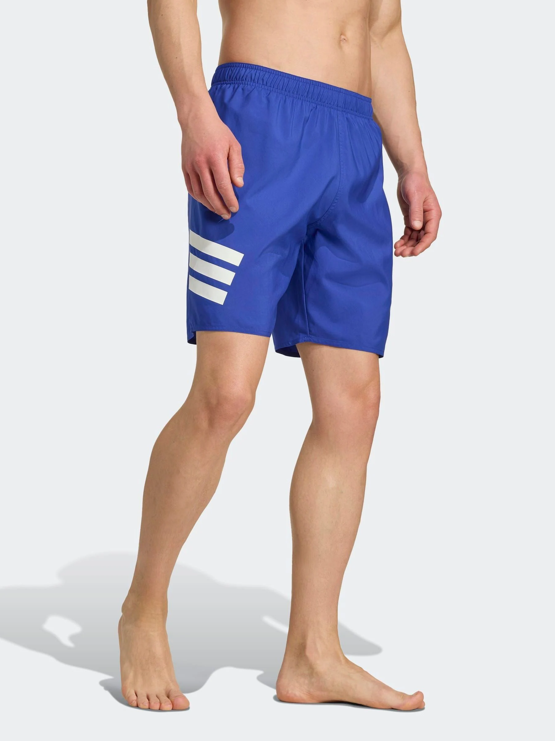 Blauw - adidas 3-Stripes 8 Inch Swim Shorts