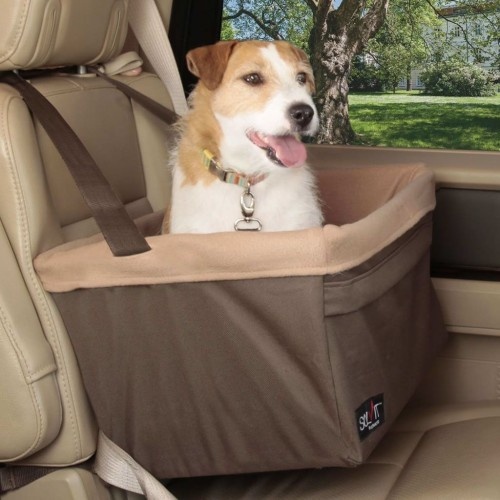 Cadeira elevatória marrom para animais de estimação para carro