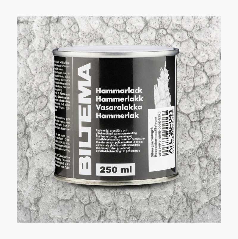 Hammerlakk, sølvgrå, 250 ml