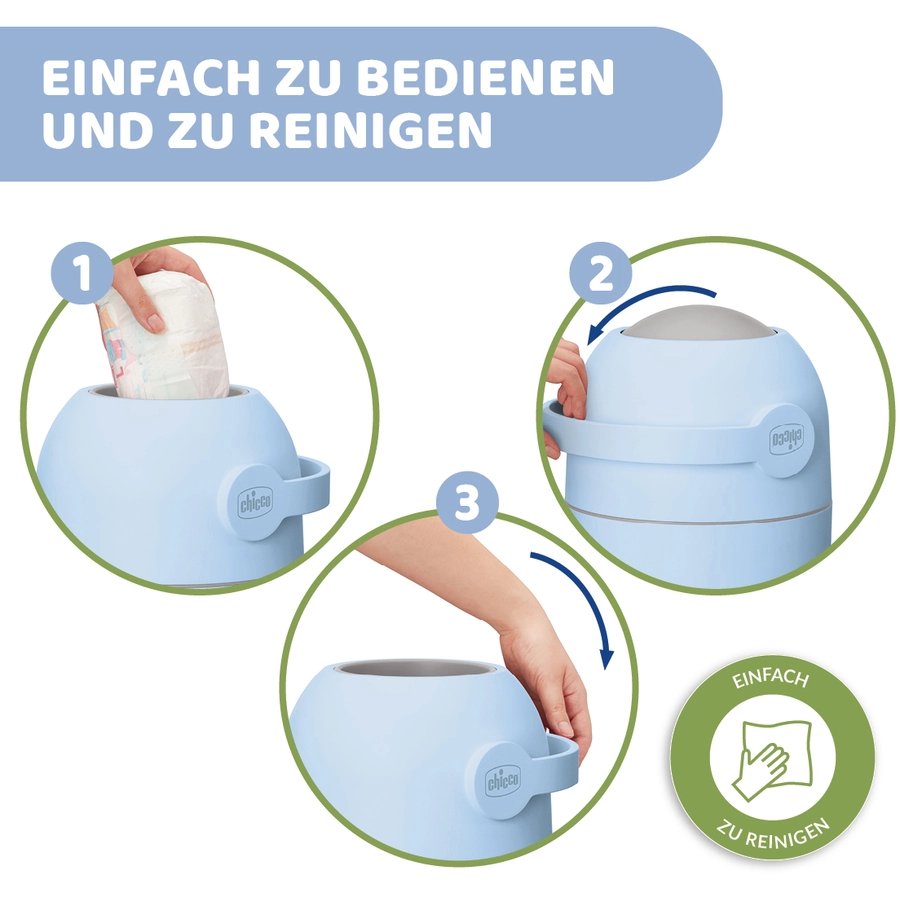 chicco Windeleimer Odour Off blau
