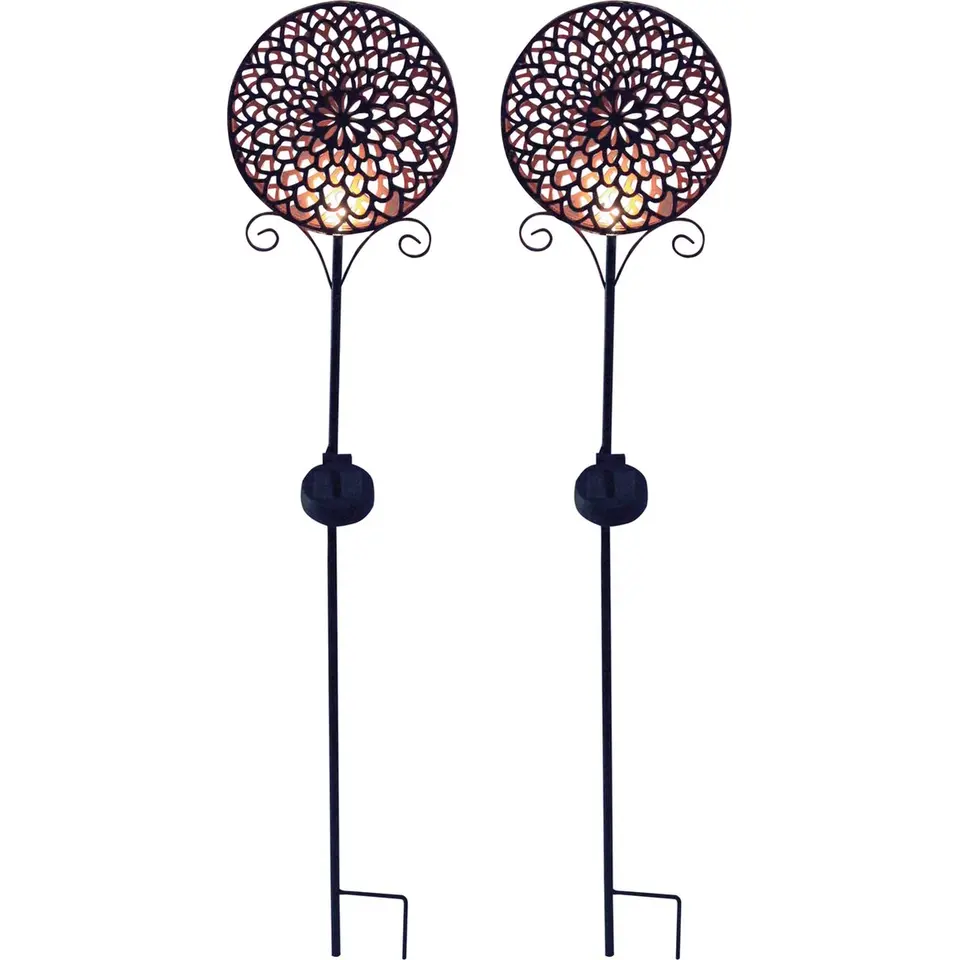 Solar Grondspies Tuinlamp - Mandala - 2 stuks