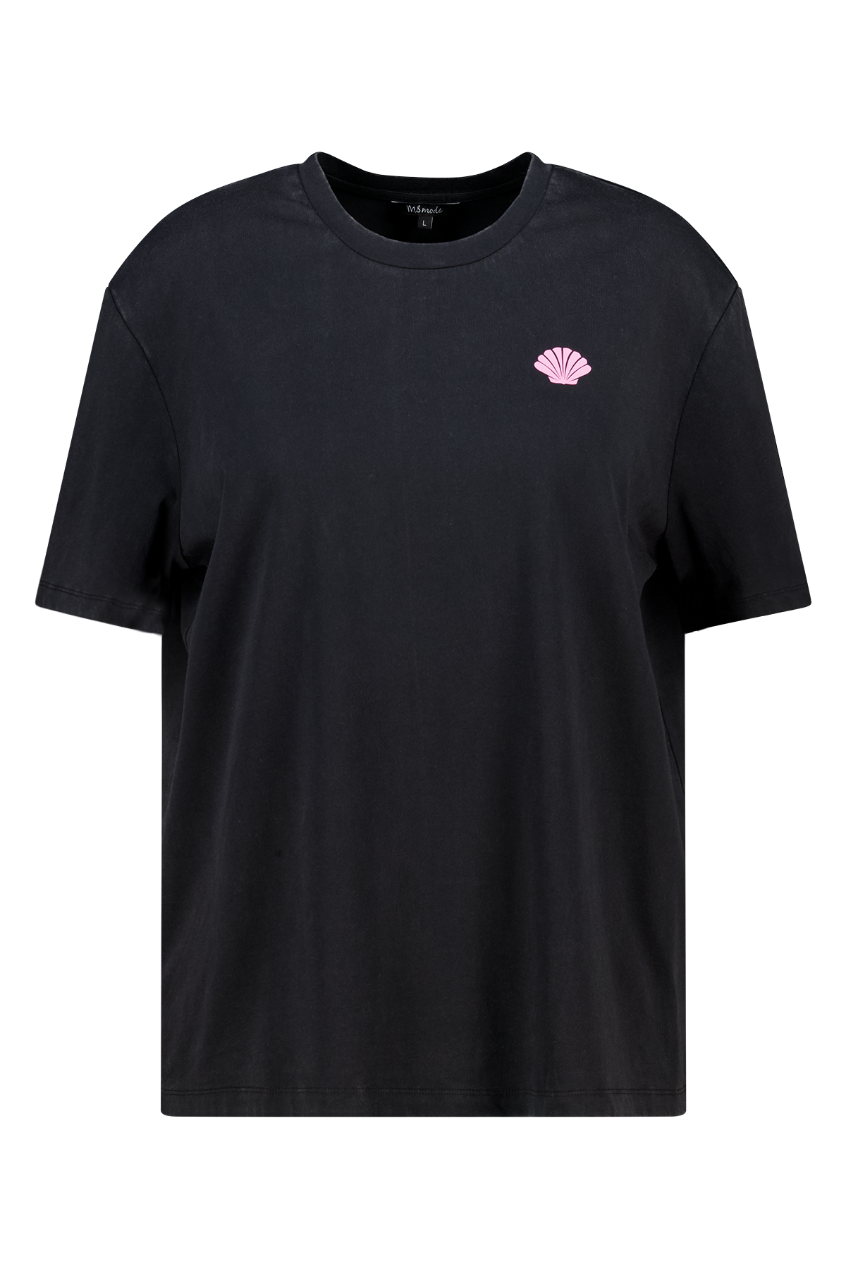 T-shirt met zomerse print Zwart