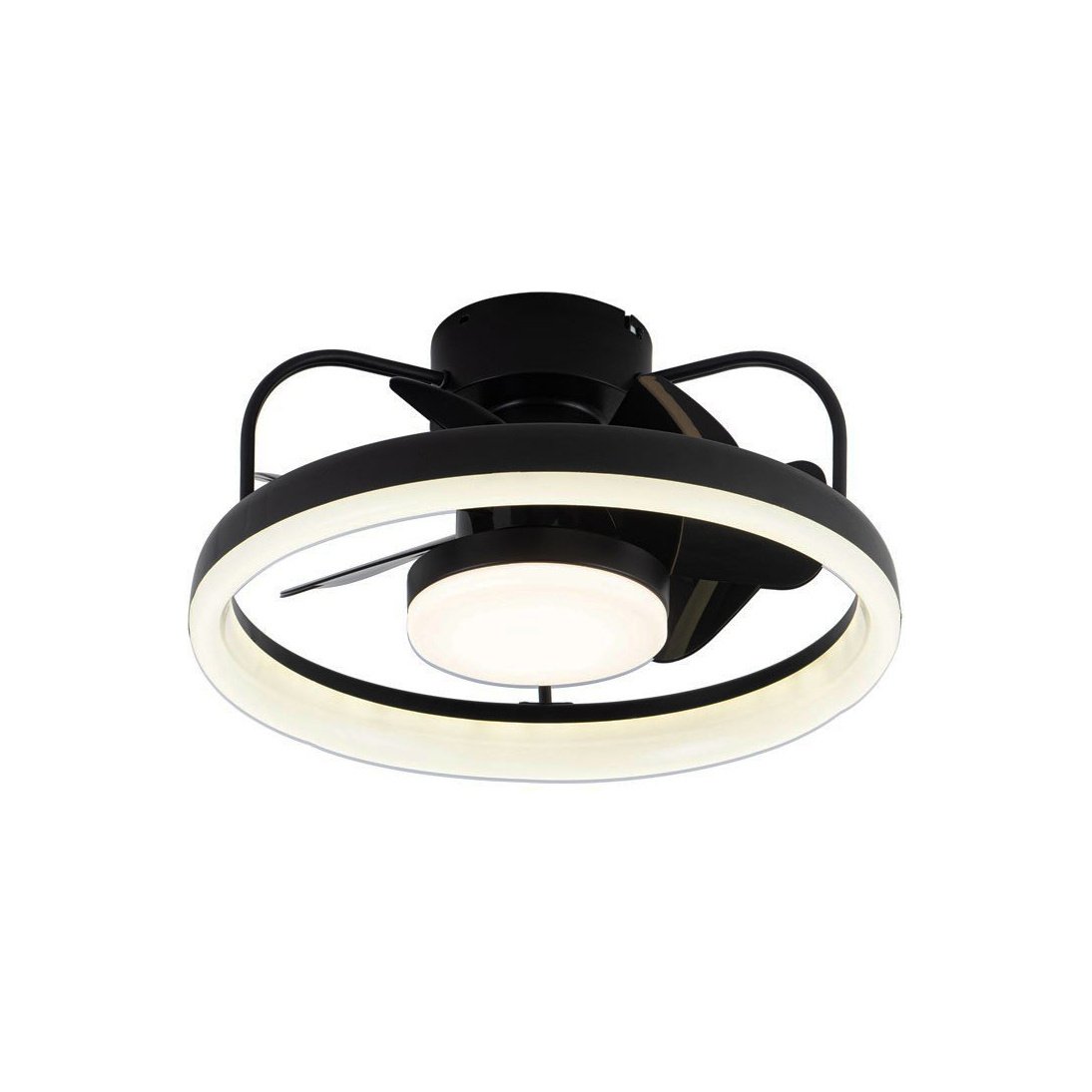 CristalRecord Plafondventilator Strike Ã 49 cm zwart