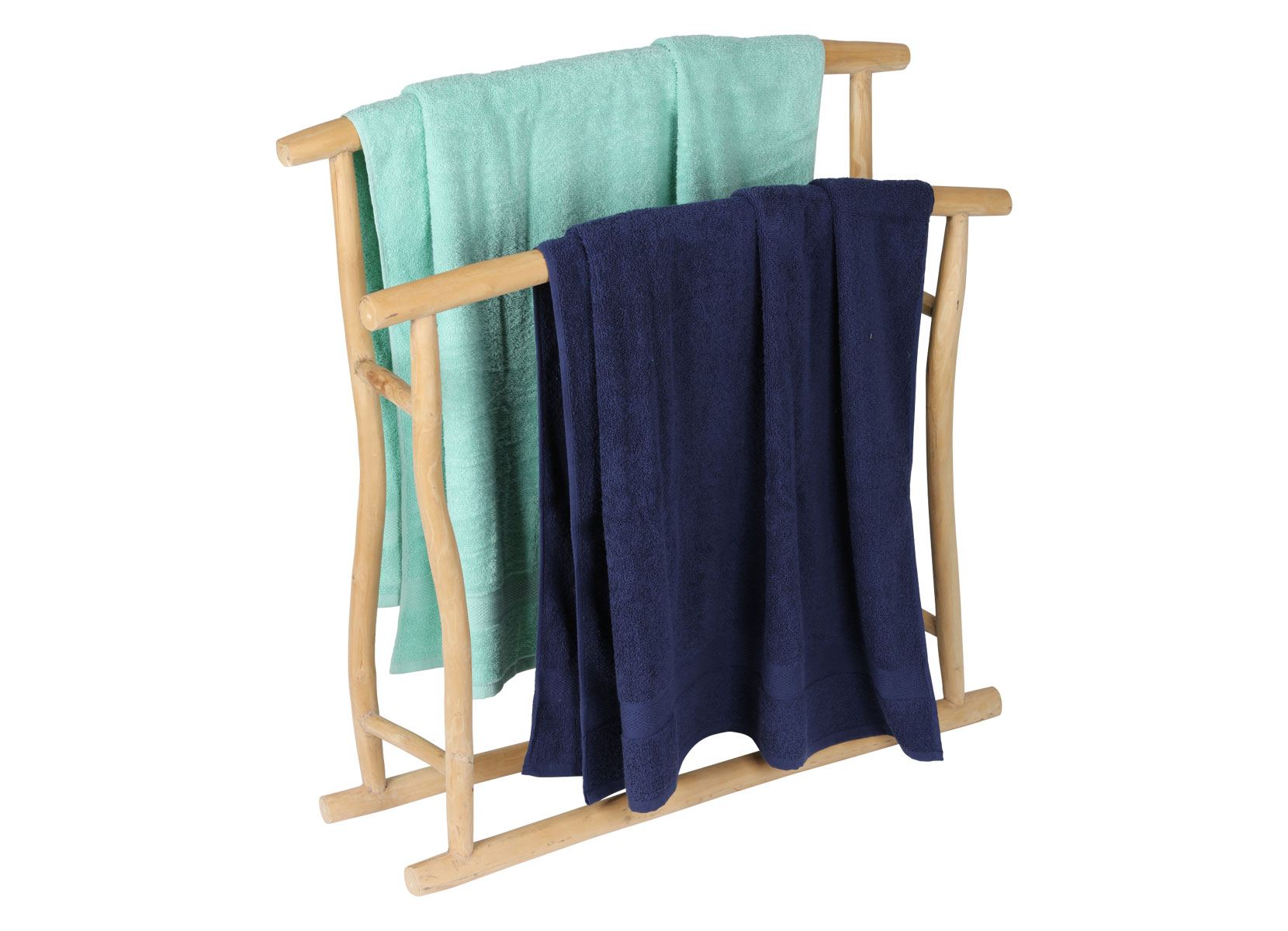 Saunatuch aus Baumwolle 100x145cm Navyblau