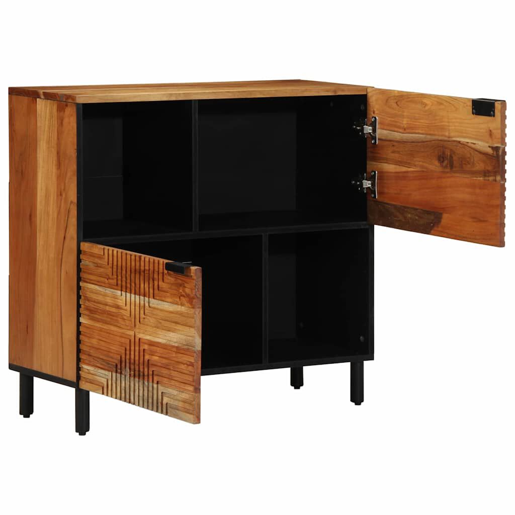 vidaXL Dressoir met plank bruin 80 x 33 x 75 cm massief acaciahout
