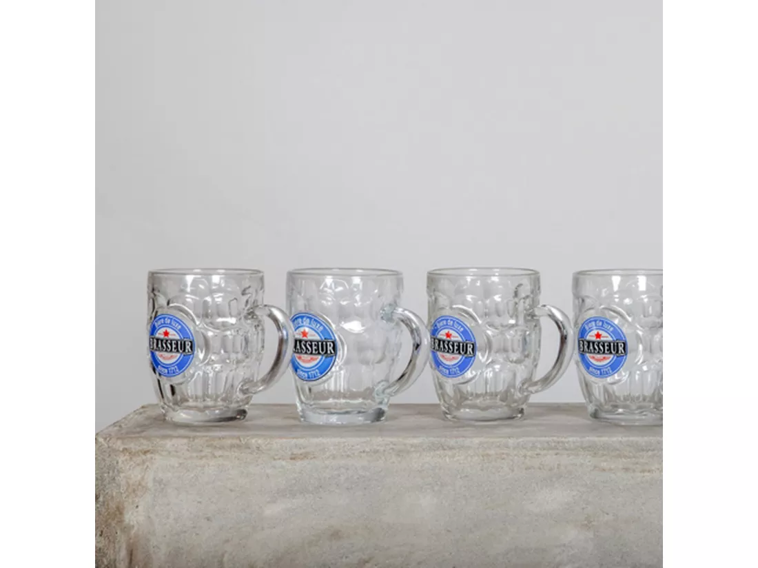 Novastyl - Lot De 2 Bocks A Biere Brasseur 54cl En Verre