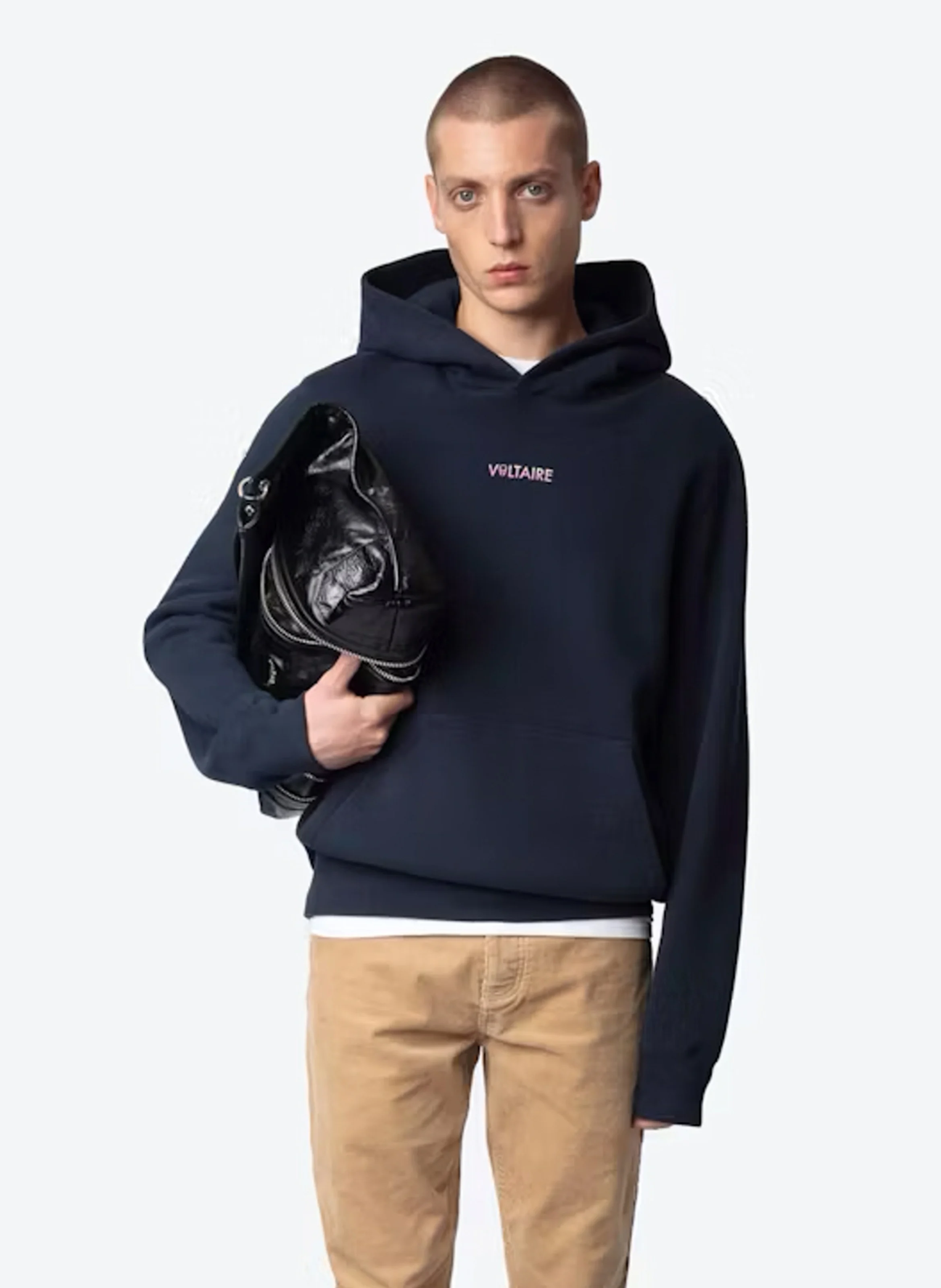SANCHI - Sweat oversize en coton bio mélangé | Bleu