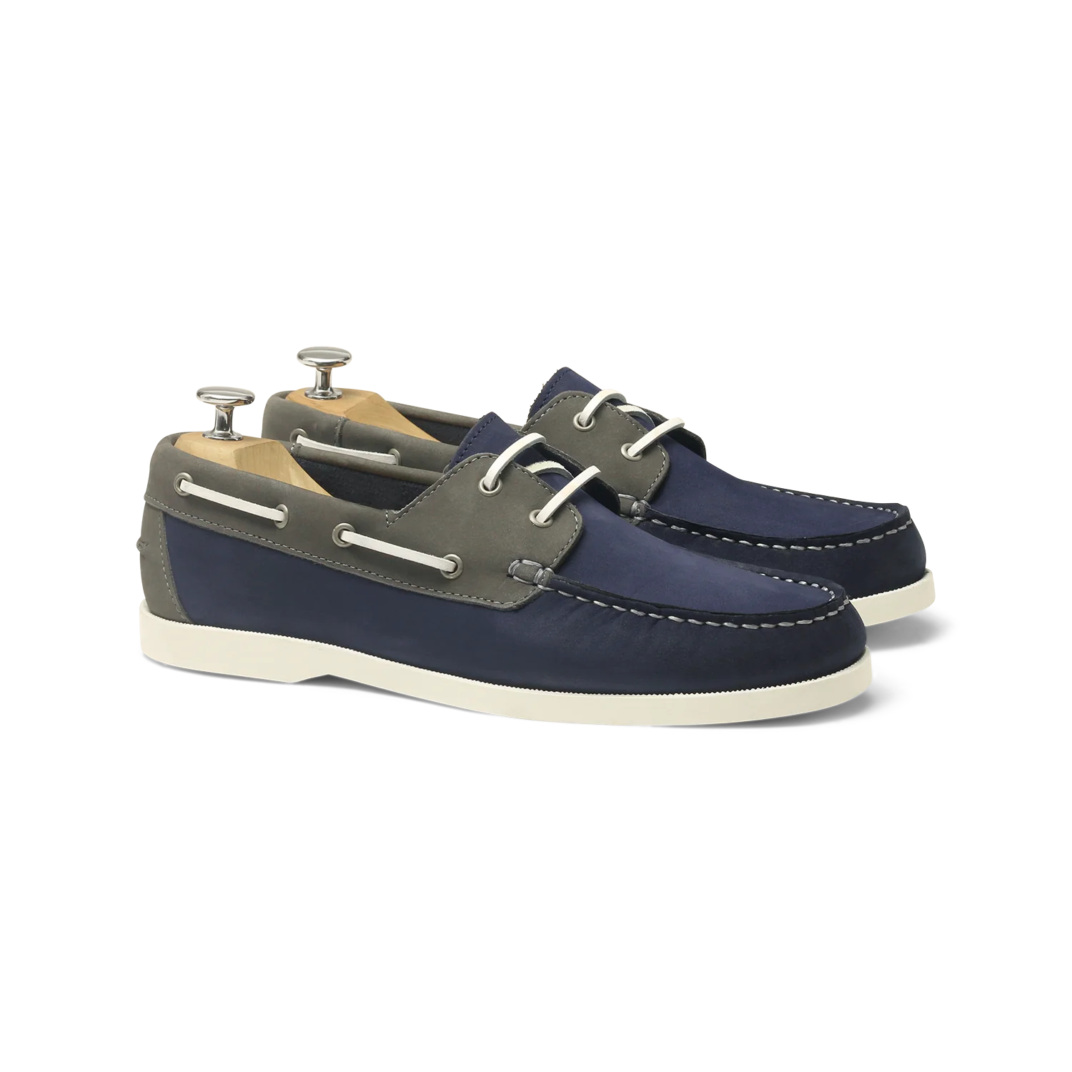 Bato-Chaussure bateau en nubuck marine & gris