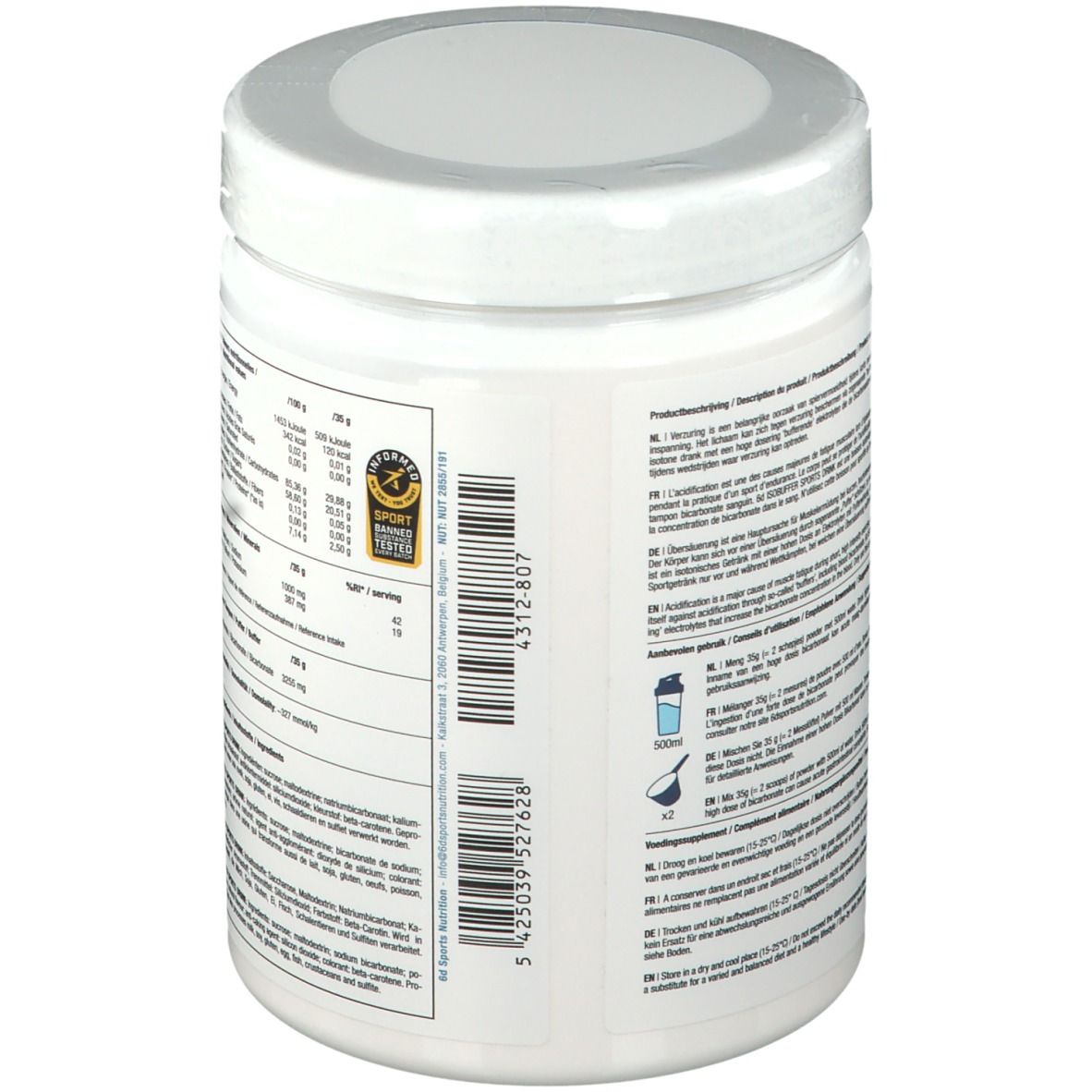 6D Sports Nutrition Isobuffer Sports Drink Orange