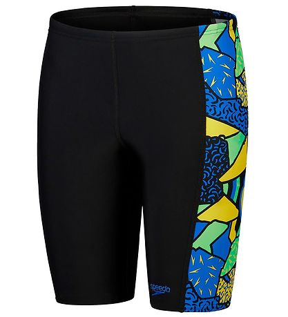Speedo Bådebukser - Allover Panel Jammer - Sort/Bl?